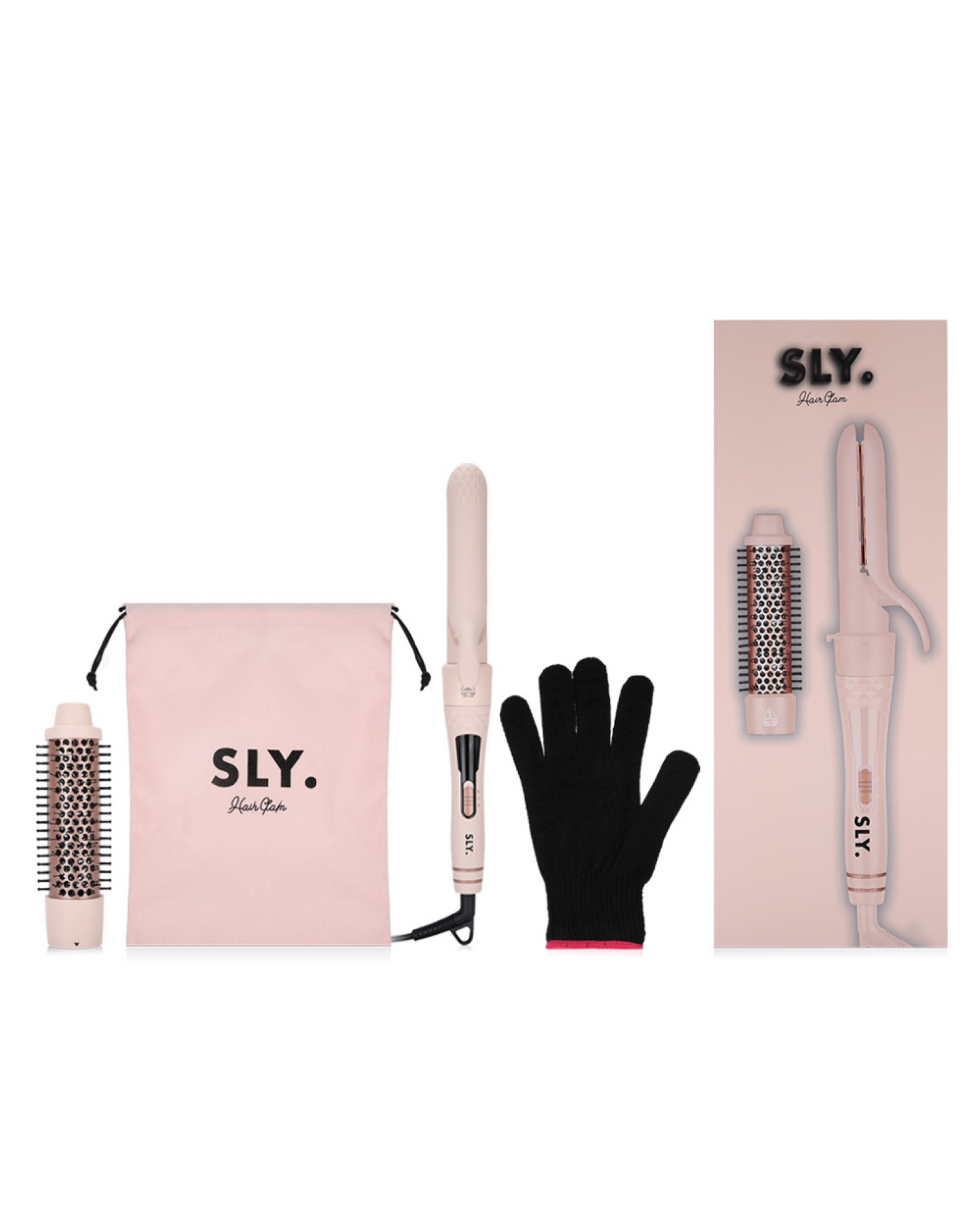 Rose Pink Straightener+Thermal Brush